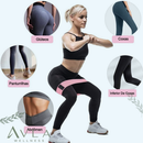 Kit 3 Faixas Elásticas Hip Bands em Tecido Premium para Treino de Glúteos, Pernas e Academia | AVLA Wellness - Produto Original